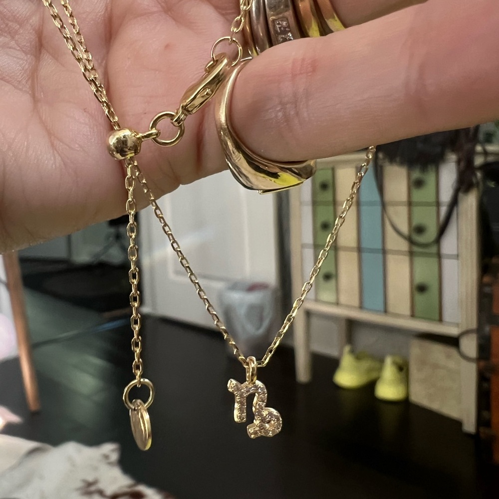 Gold plated Capricorn symbol